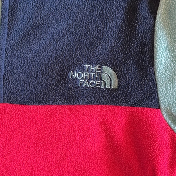 Girls The North Face 1/4 snap fleece pullover Large 14-16 - Picture 3 of 9